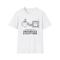 Powered by Unhandled exceptions T-Shirt